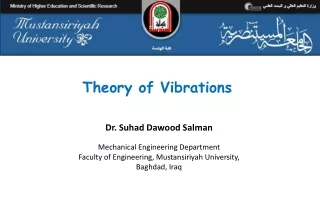 Theory of Vibrations