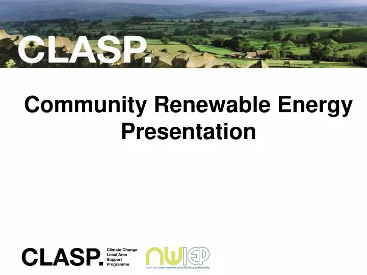 community renewable energy presentation