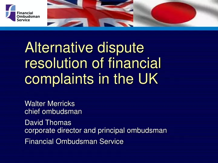alternative dispute resolution of financial