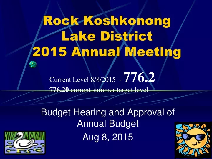 rock koshkonong lake district 2015 annual meeting