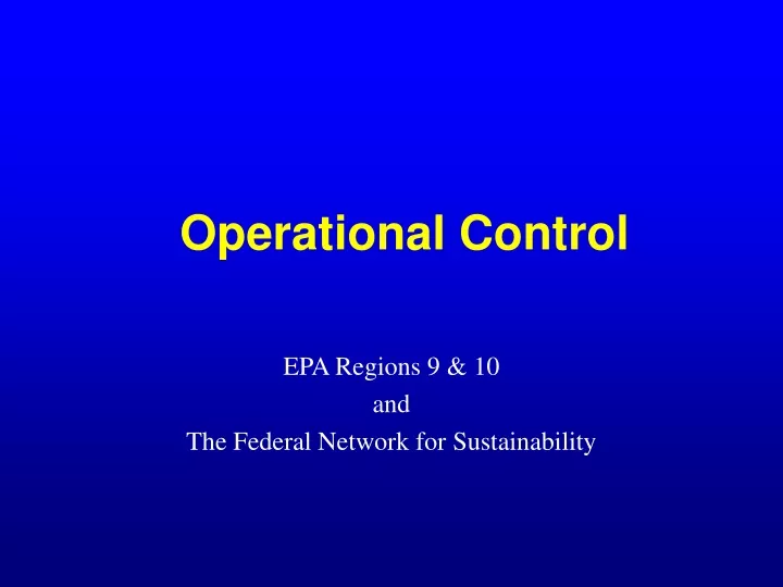 operational control