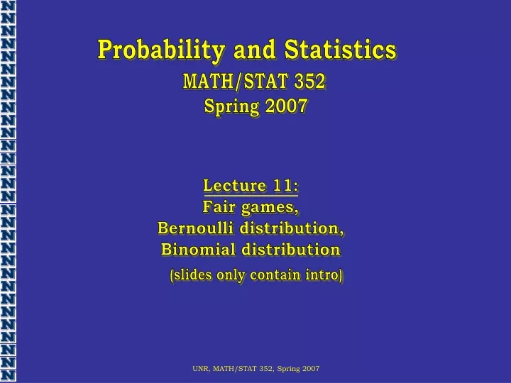 probability and statistics