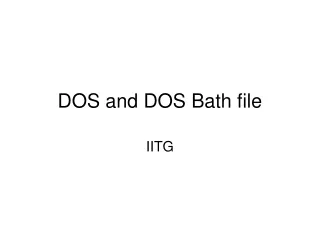 DOS and DOS Bath file