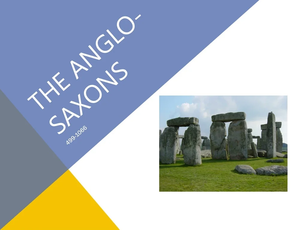 PPT Insights into AngloSaxon Culture and Literature PowerPoint