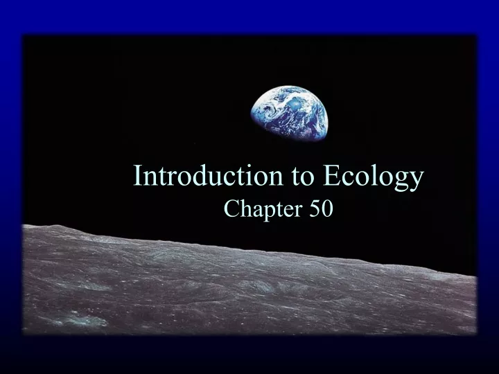introduction to ecology chapter 50