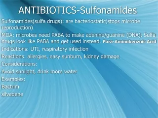 ANTIBIOTICS-Sulfonamides
