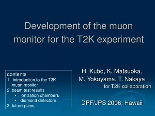 Development of the muon monitor for the T2K experiment