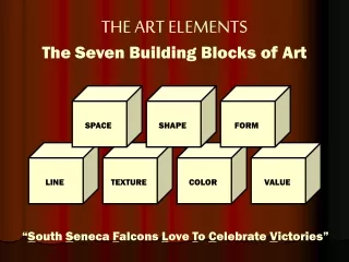 THE ART ELEMENTS The Seven Building Blocks of Art