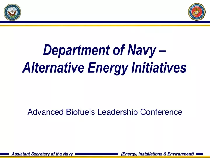 department of navy alternative energy initiatives