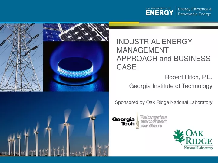 industrial energy management approach and business case