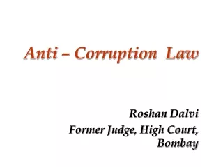 Anti – Corruption  Law