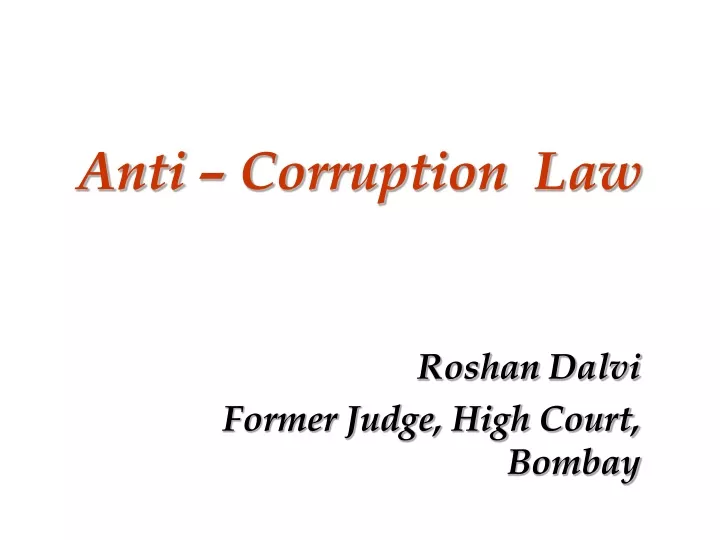 anti corruption law