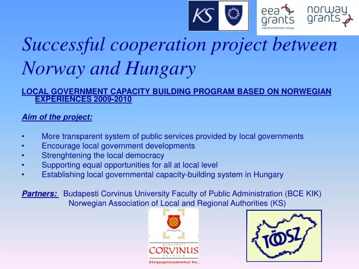 successful cooperation project between norway and hungary