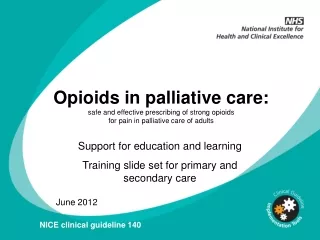 Opioids in palliative care: safe and effective prescribing of strong opioids