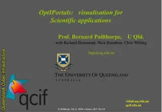 OptIPortals:   visualisation for  Scientific applications