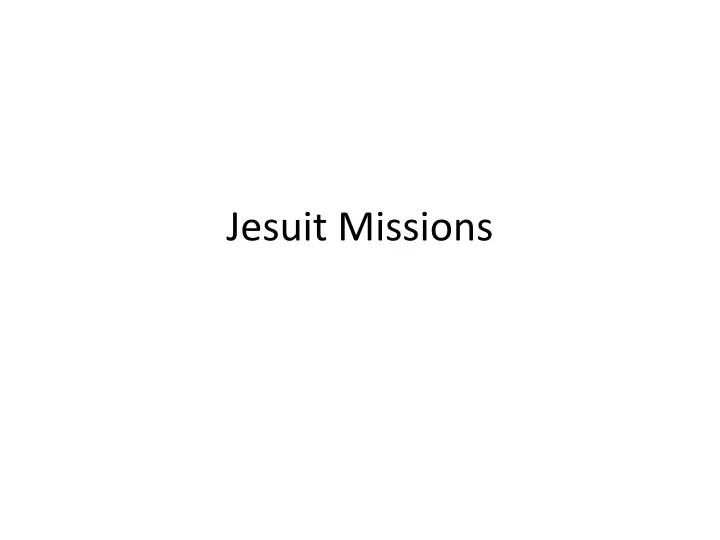 jesuit missions