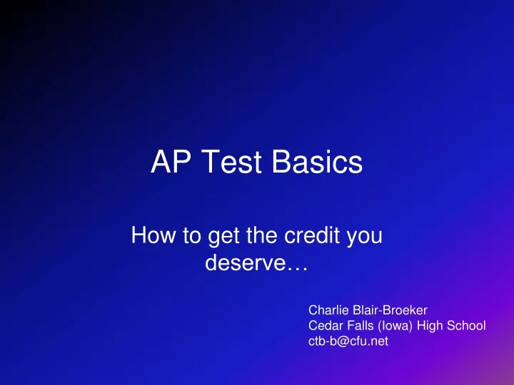 ap test basics