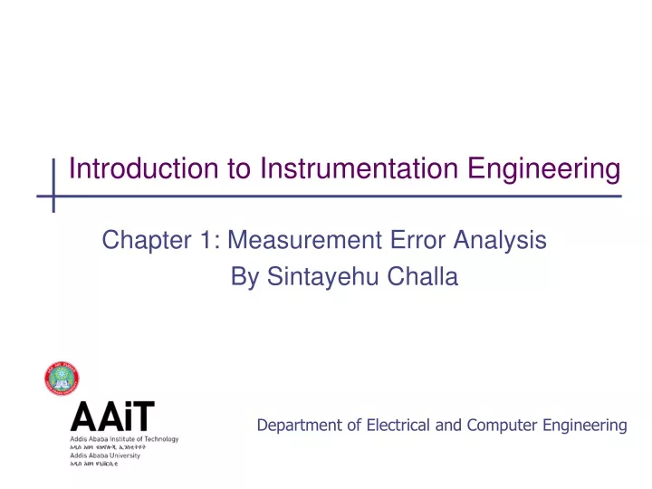introduction to instrumentation engineering