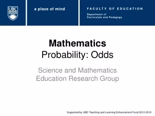 Mathematics Probability: Odds