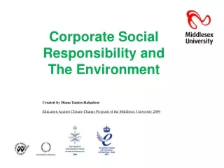 Corporate Social Responsibility and  The Environment