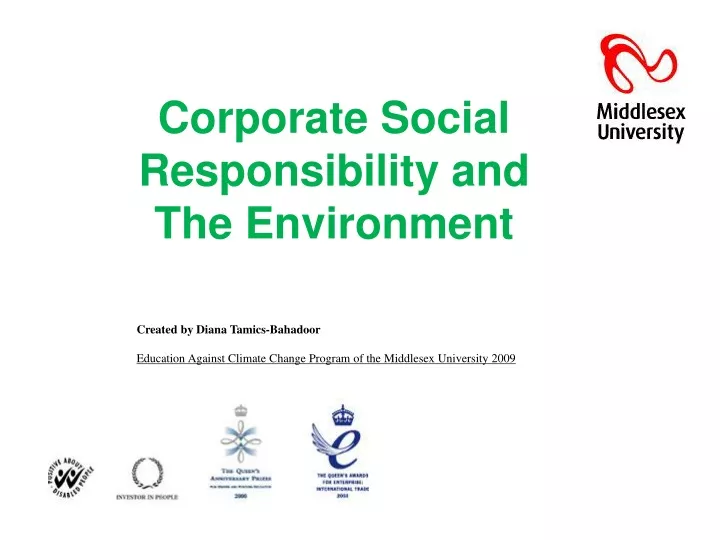 corporate social responsibility and the environment