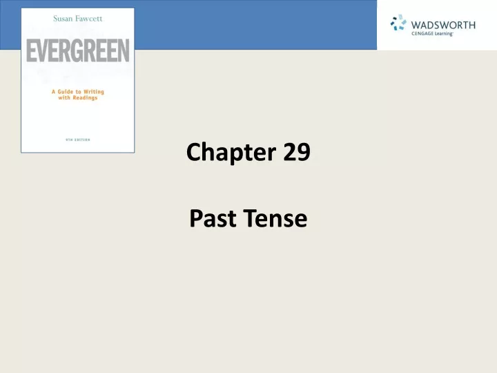 chapter 29 past tense