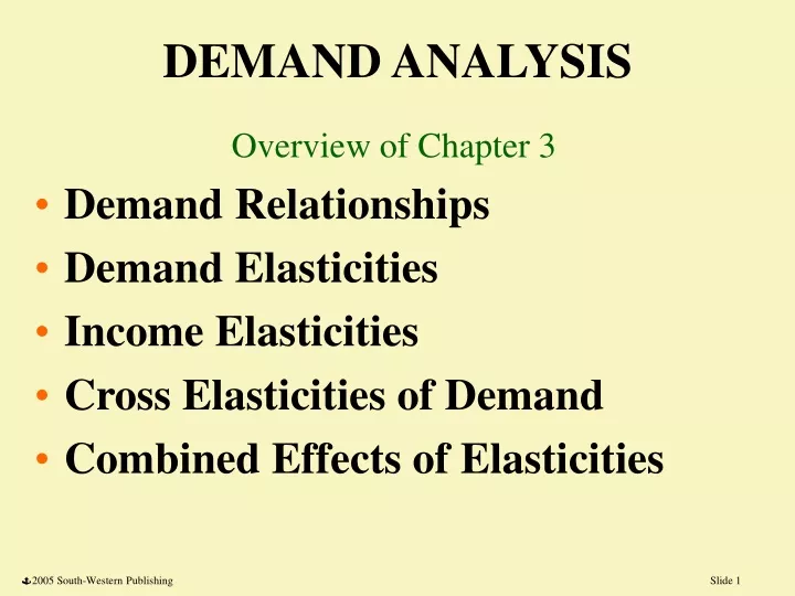 demand analysis