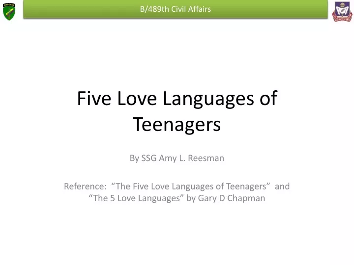 five love languages of teenagers