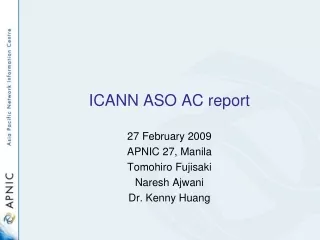 ICANN ASO  AC  report