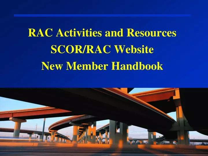 rac activities and resources scor rac website