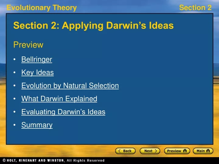 section 2 applying darwin s ideas