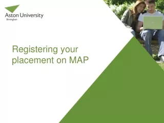 Registering your placement on MAP