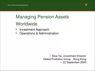 Managing Pension Assets Worldwide