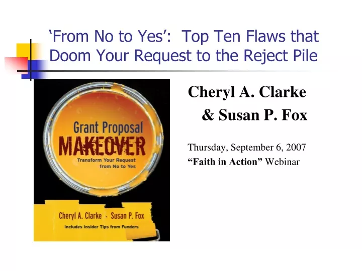 from no to yes top ten flaws that doom your request to the reject pile