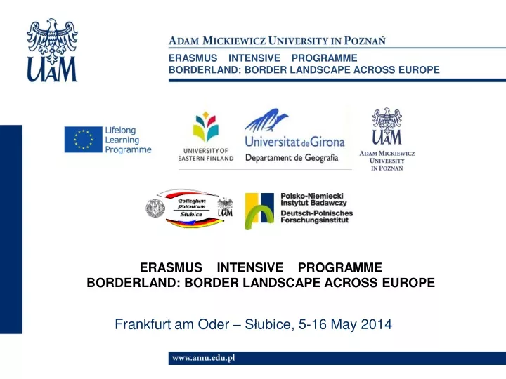 erasmus intensive programme borderland border