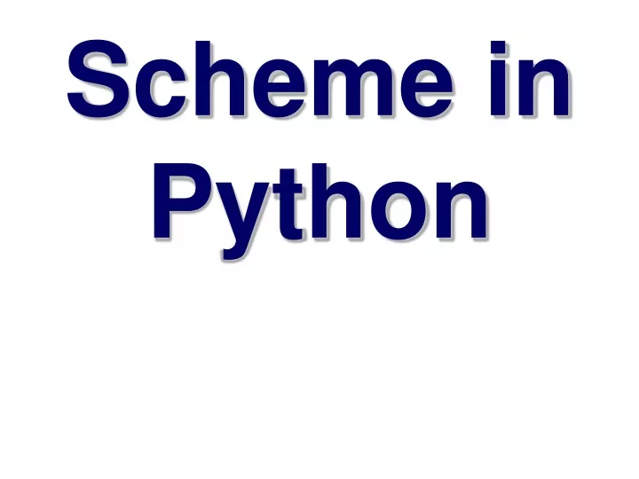 scheme in python