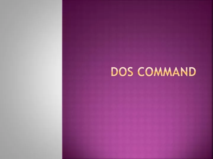 dos command