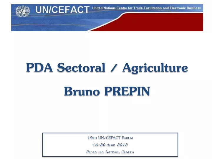 pda sectoral agriculture bruno prepin
