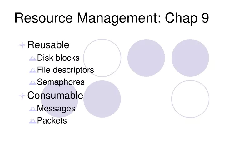 resource management chap 9