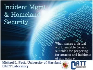 Incident Mgmt &amp; Homeland Security