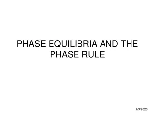PHASE EQUILIBRIA AND THE PHASE RULE