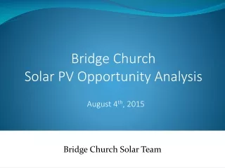 Bridge Church Solar Team