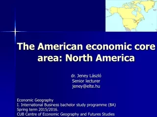 The American economic core area: North  America