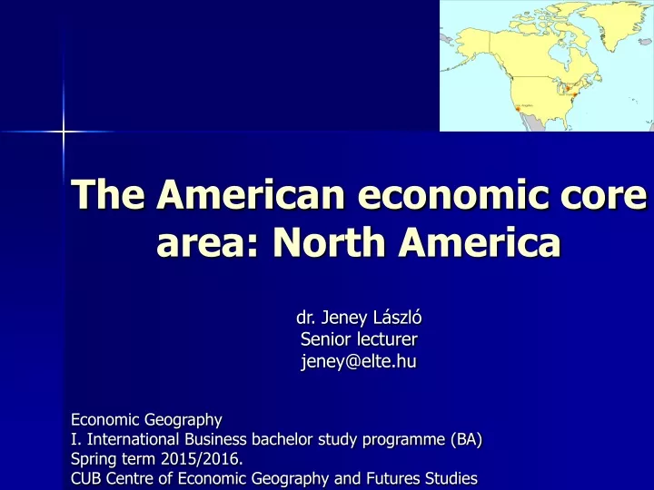 the american economic core area north america
