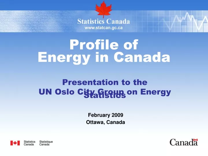 profile of energy in canada