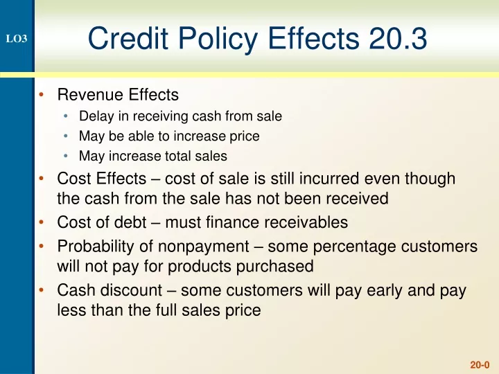credit policy effects 20 3