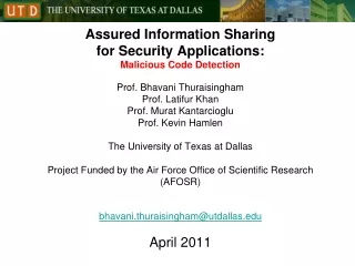 Assured Information Sharing