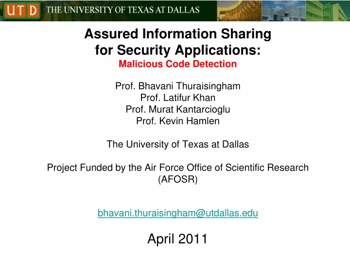 assured information sharing for security