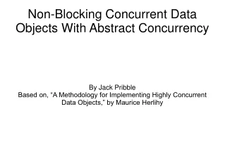 Non-Blocking Concurrent Data Objects With Abstract Concurrency