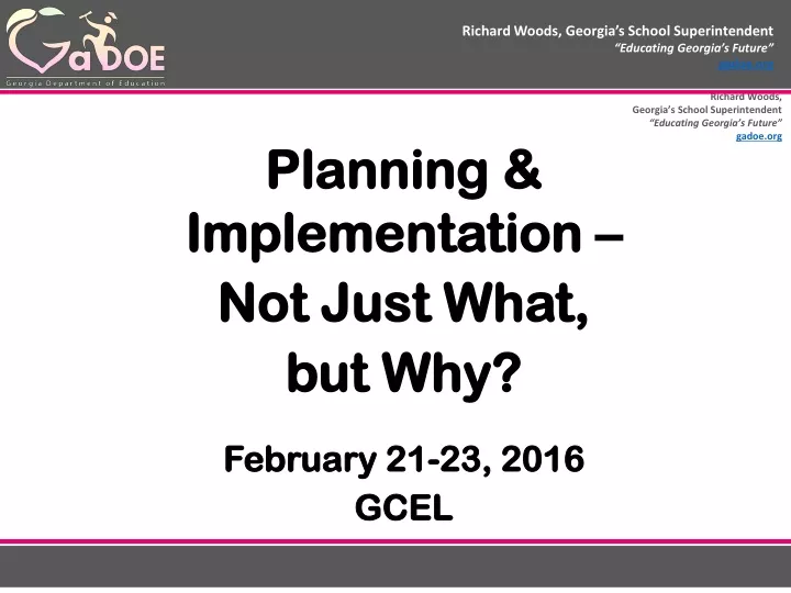 planning implementation not just what